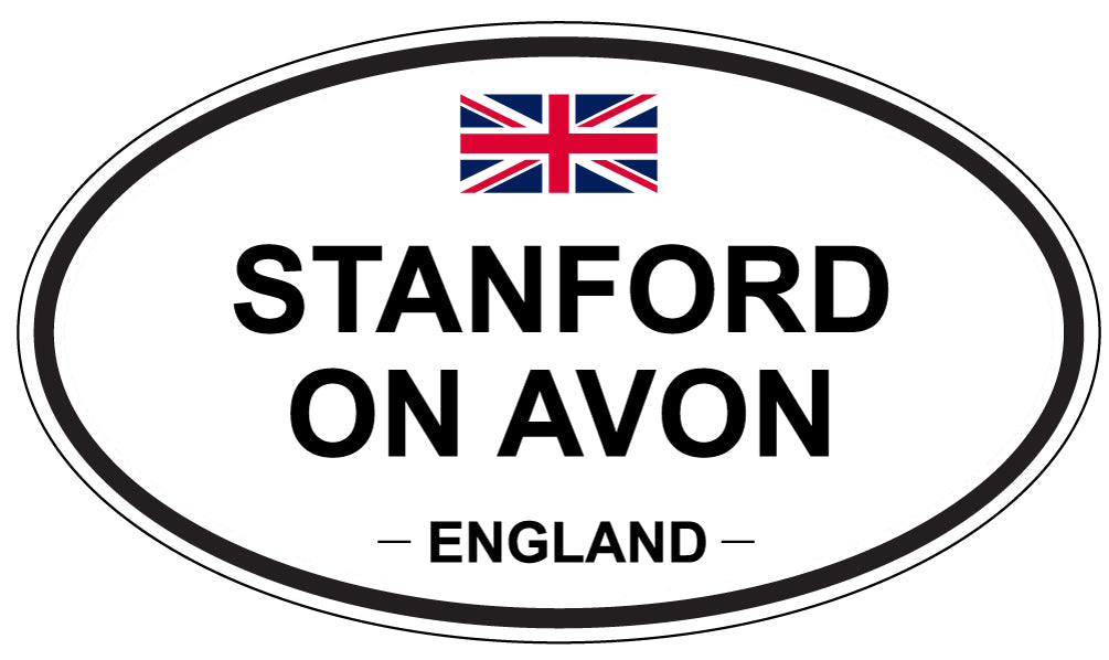 STANFORD ON AVON, ENGLAND - Oval Sticker