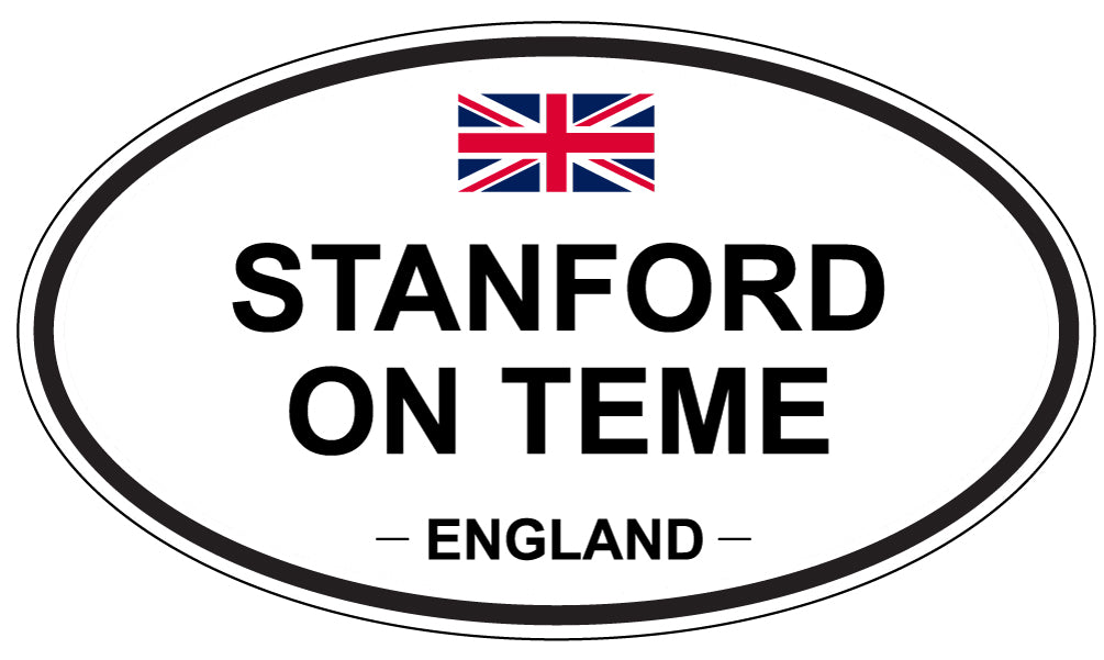 STANFORD ON TEME, ENGLAND - Oval Sticker