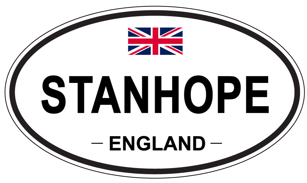 STANHOPE, ENGLAND - Oval Sticker
