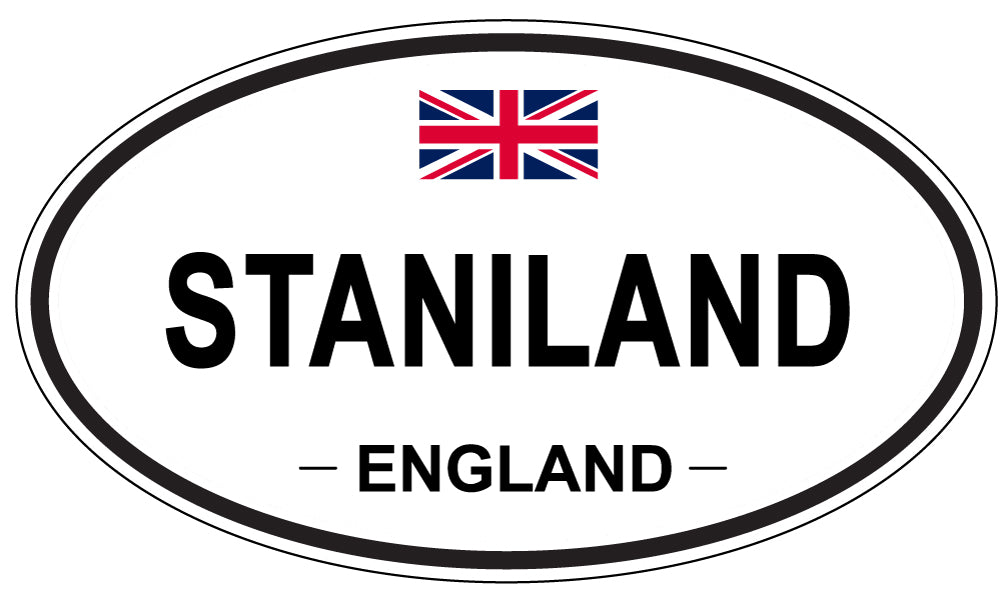 STANILAND, ENGLAND - Oval Sticker