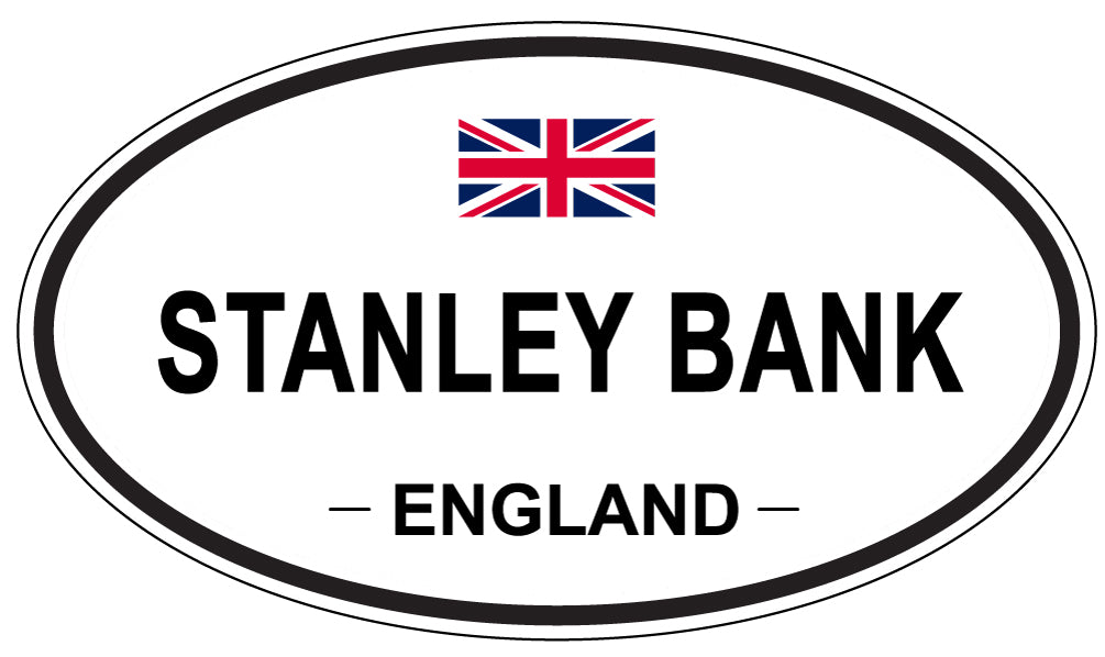 STANLEY BANK, ENGLAND - Oval Sticker