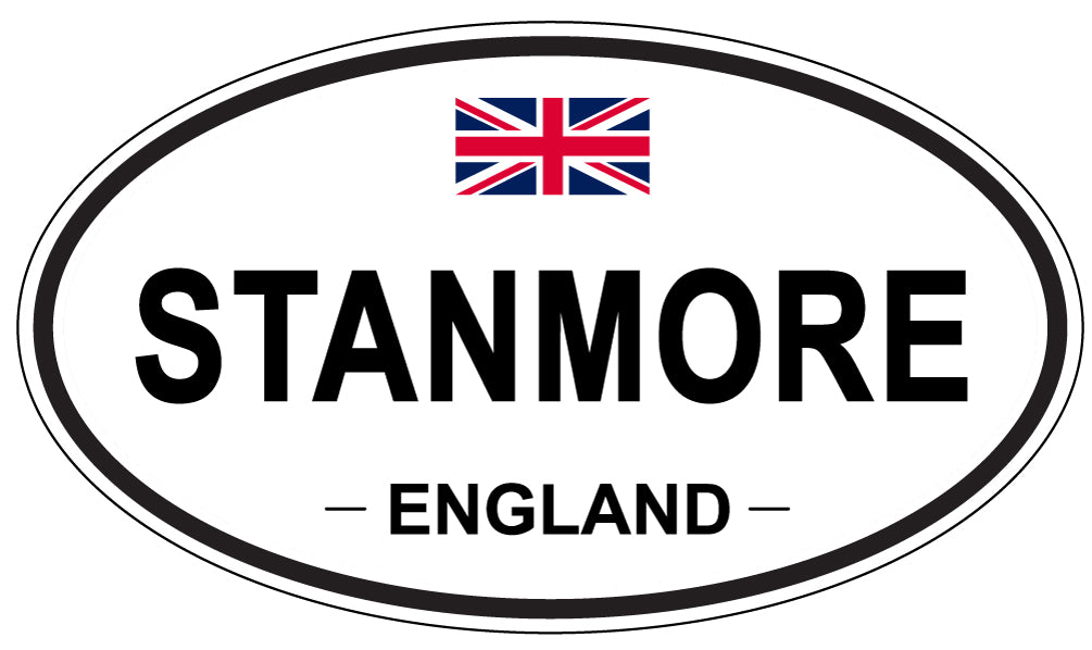 STANMORE, ENGLAND - Oval Sticker