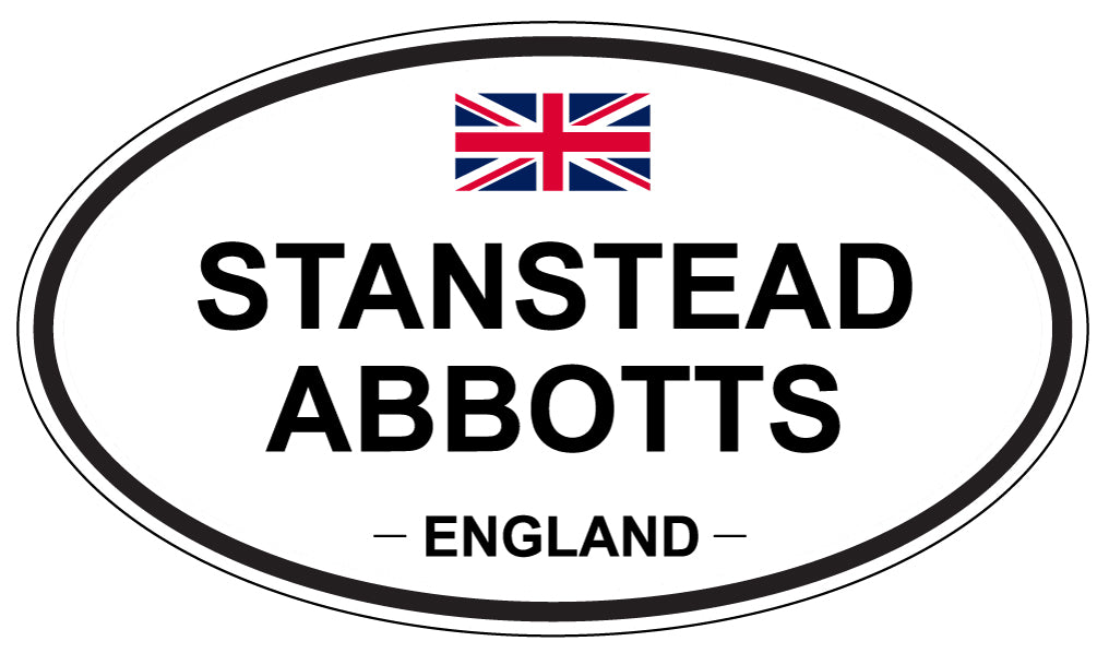STANSTEAD ABBOTTS, ENGLAND - Oval Sticker