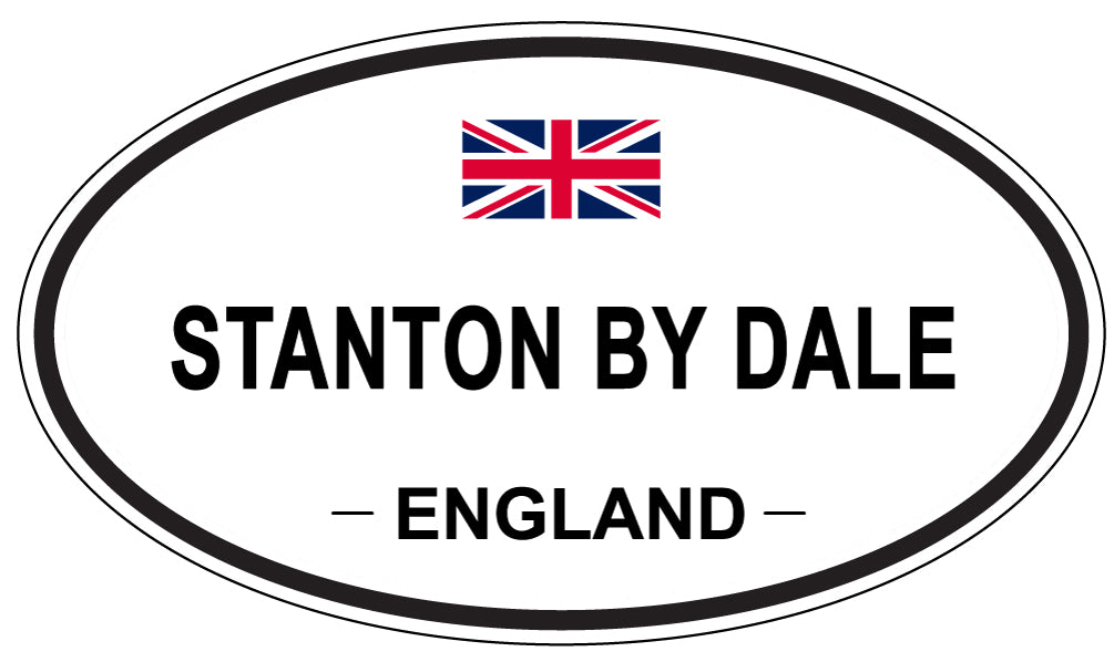 STANTON BY DALE, ENGLAND - Oval Sticker