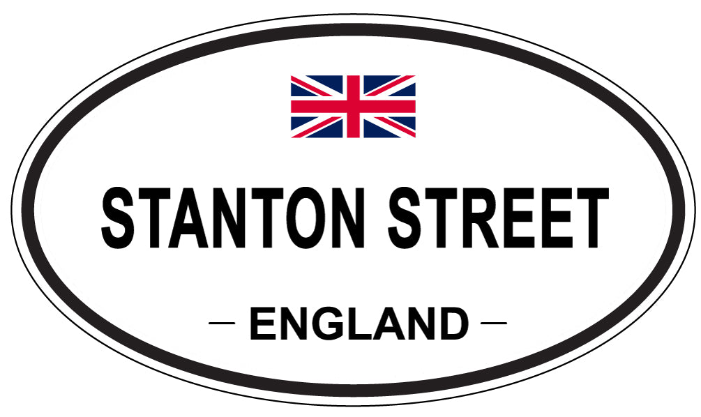 STANTON STREET, ENGLAND - Oval Sticker