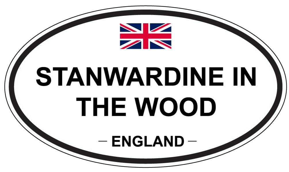 STANWARDINE IN THE WOOD, ENGLAND - Oval Sticker