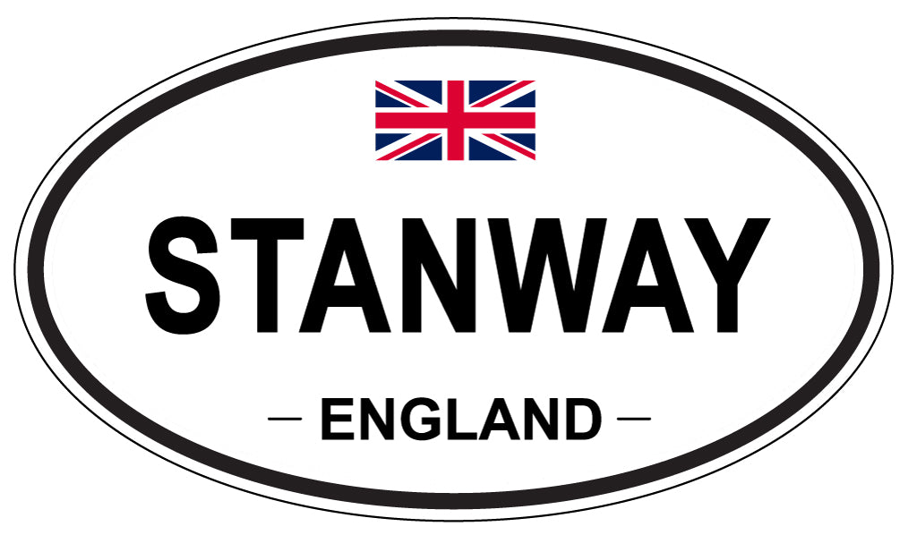 STANWAY, ENGLAND - Oval Sticker