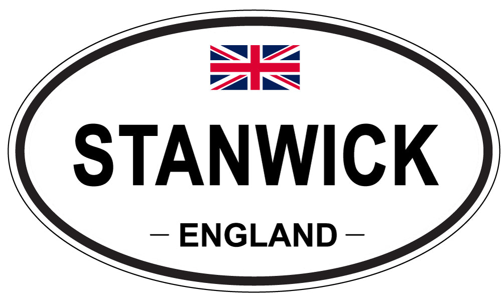 STANWICK, ENGLAND - Oval Sticker
