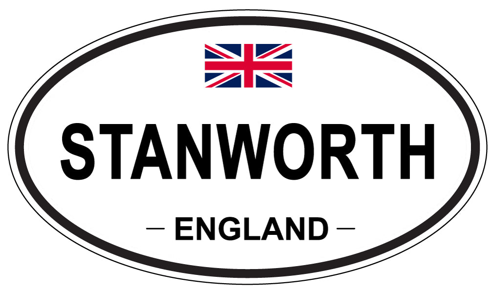 STANWORTH, ENGLAND - Oval Sticker