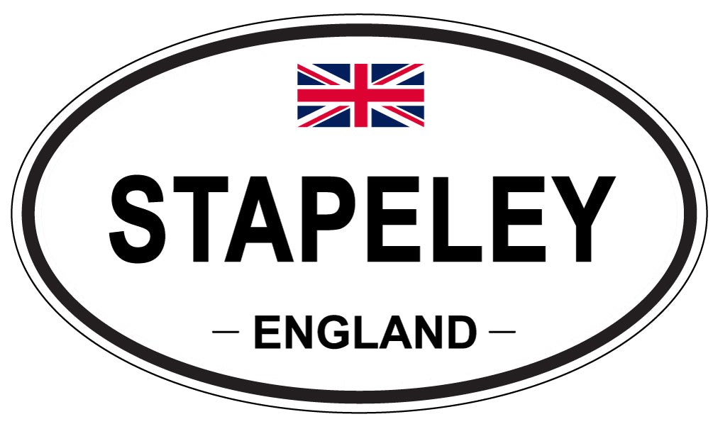 STAPELEY, ENGLAND - Oval Sticker