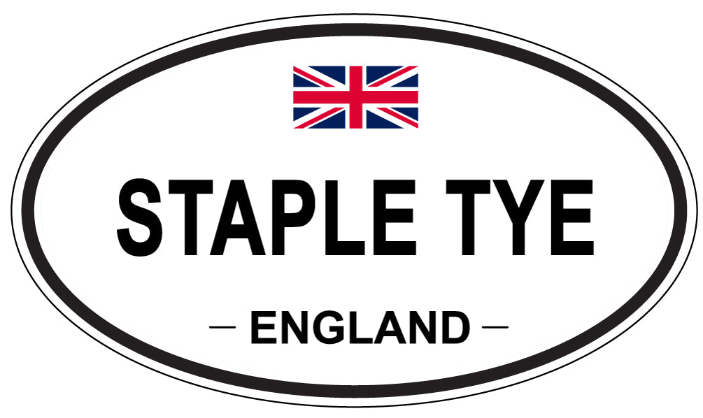 STAPLE TYE, ENGLAND - Oval Sticker