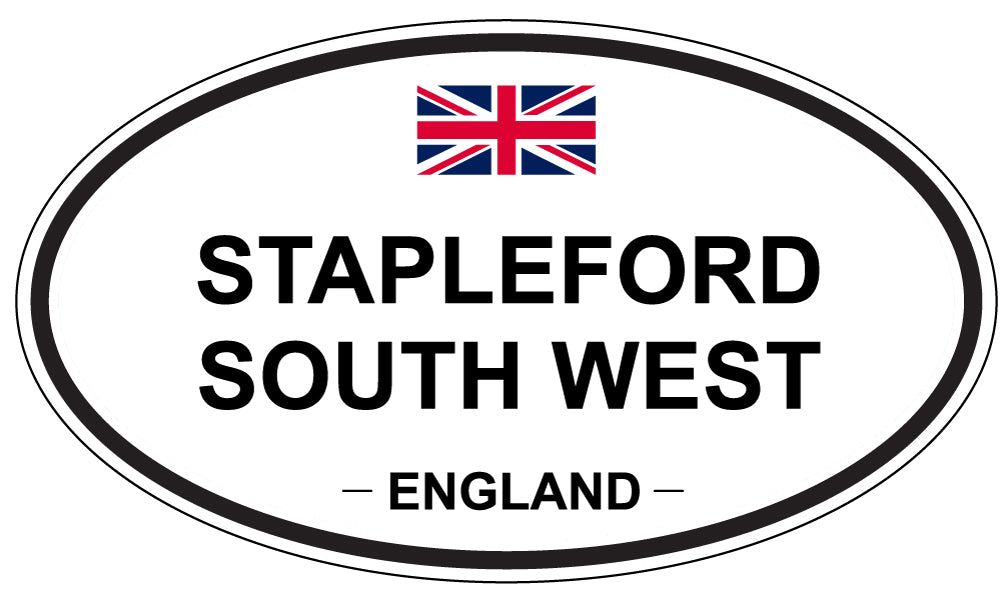 STAPLEFORD SOUTH WEST, ENGLAND - Oval Sticker
