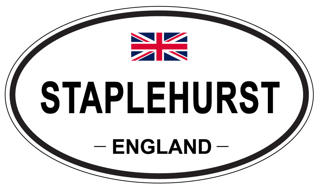 STAPLEHURST, ENGLAND - Oval Sticker
