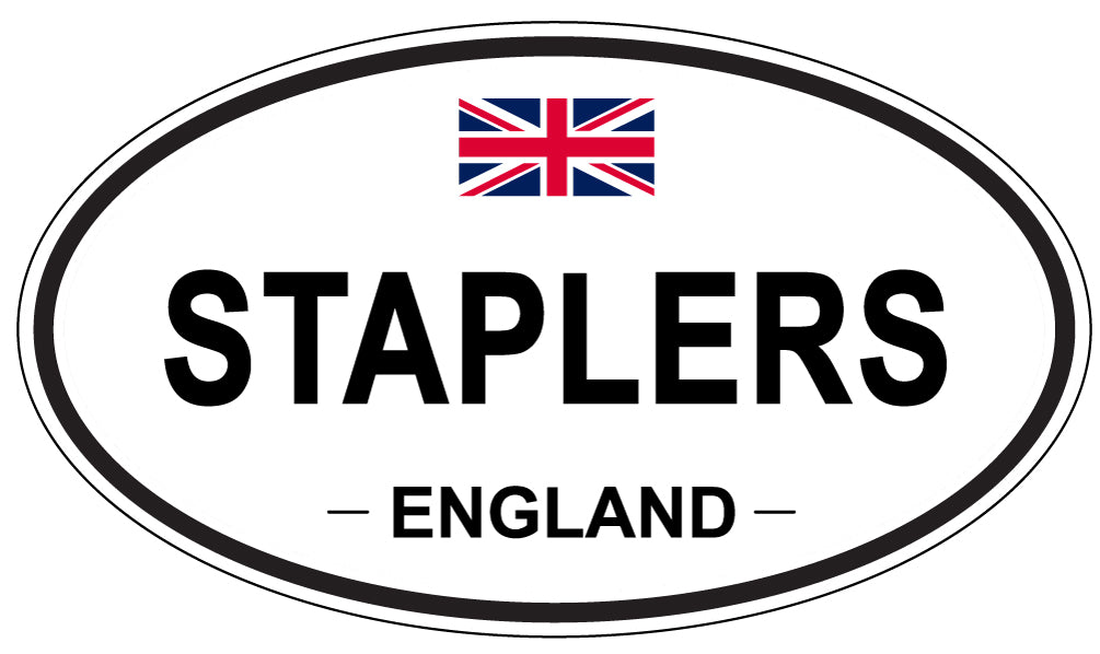 STAPLERS, ENGLAND - Oval Sticker