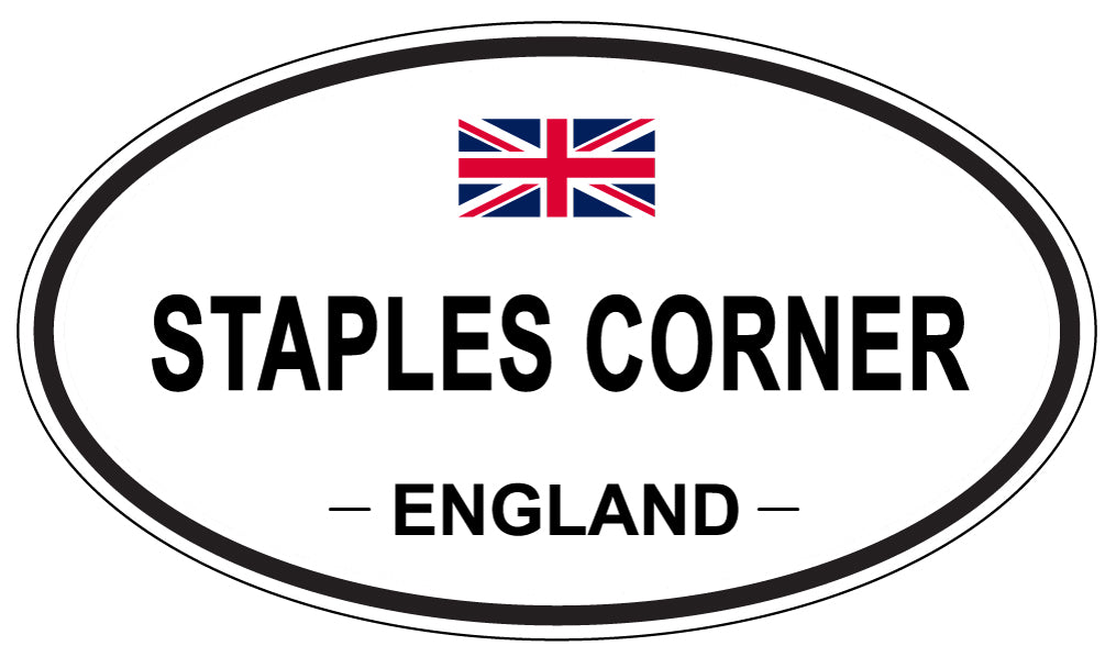 STAPLES CORNER, ENGLAND - Oval Sticker