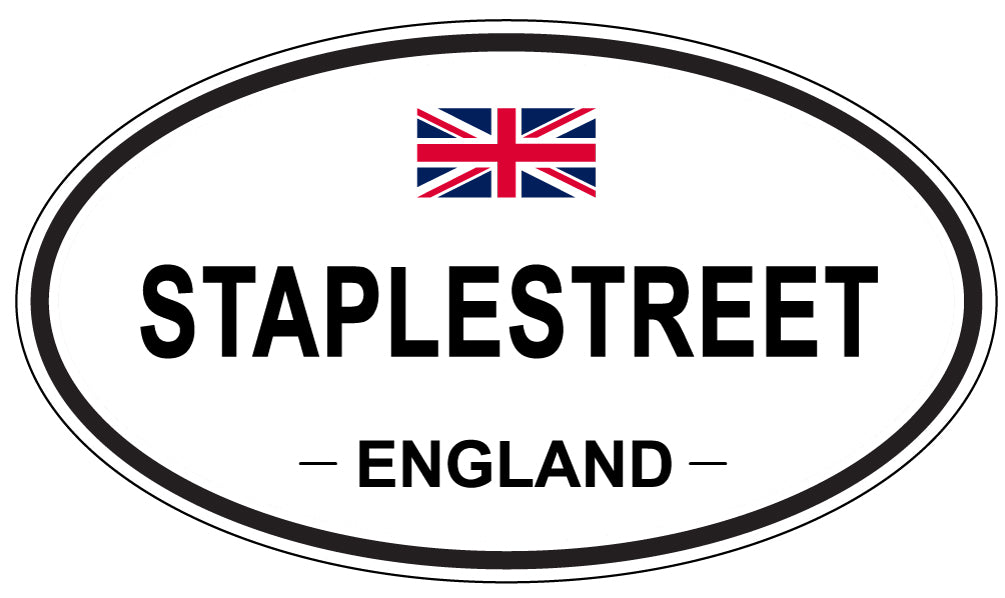 STAPLESTREET, ENGLAND - Oval Sticker