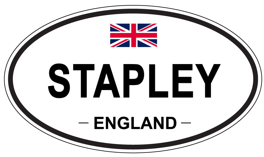 STAPLEY, ENGLAND - Oval Sticker