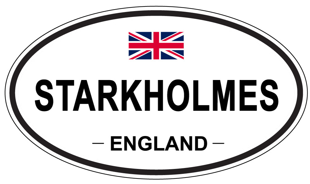 STARKHOLMES, ENGLAND - Oval Sticker