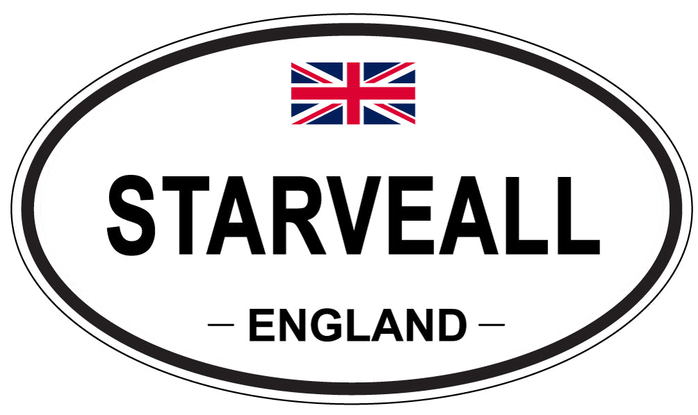 STARVEALL, ENGLAND - Oval Sticker