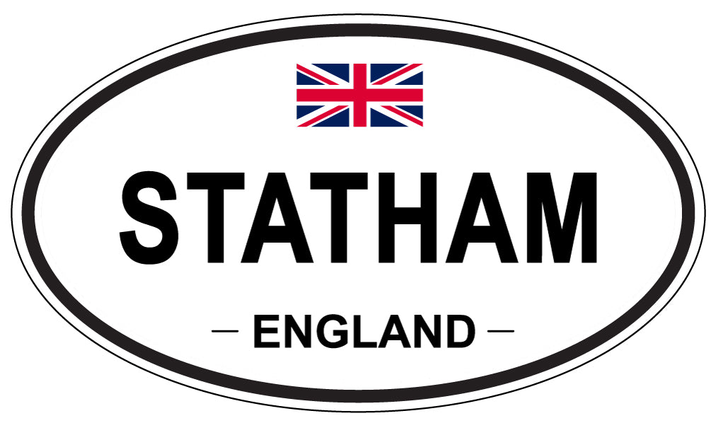 STATHAM, ENGLAND - Oval Sticker
