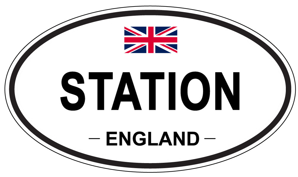 STATION, ENGLAND - Oval Sticker