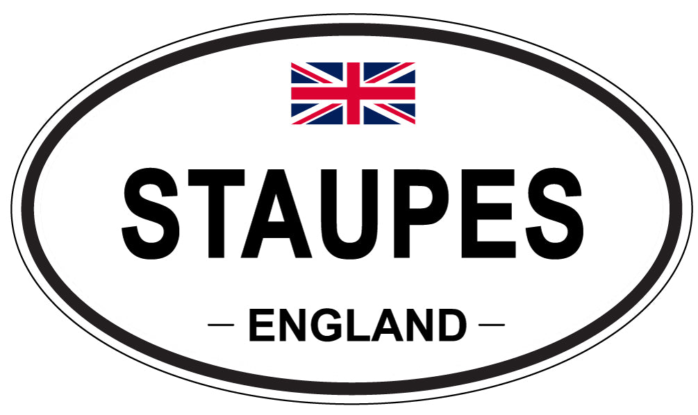 STAUPES, ENGLAND - Oval Sticker