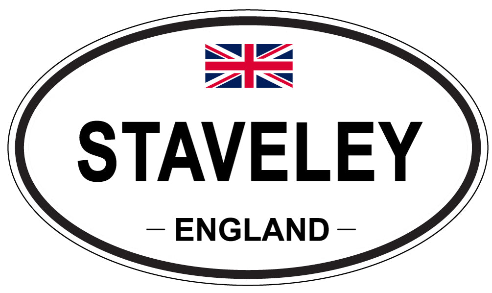 STAVELEY, ENGLAND - Oval Sticker