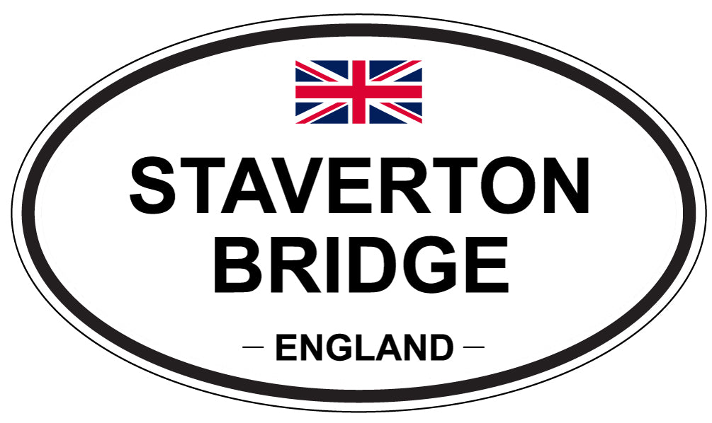 STAVERTON BRIDGE, ENGLAND - Oval Sticker