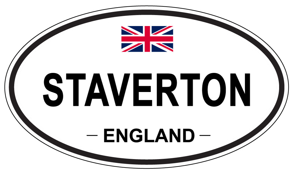 STAVERTON, ENGLAND - Oval Sticker