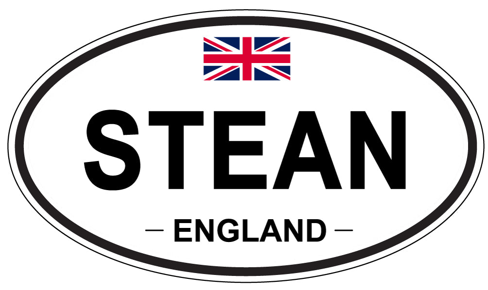 STEAN, ENGLAND - Oval Sticker