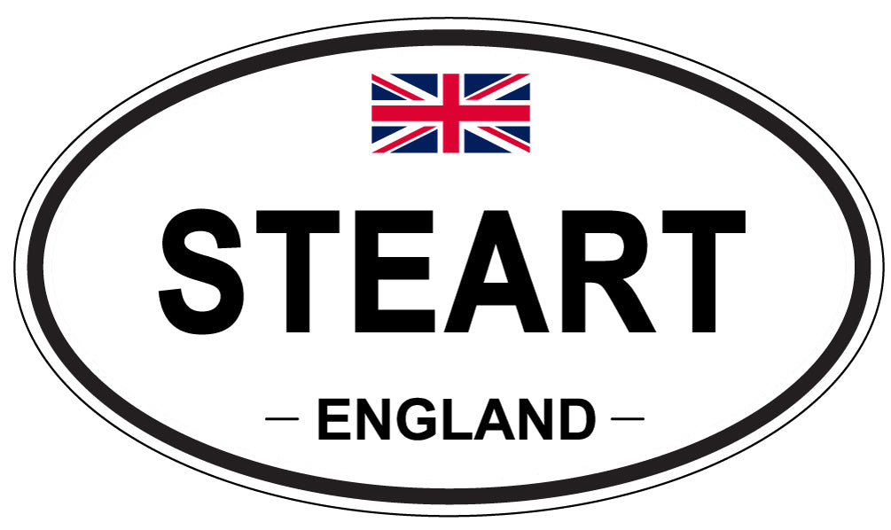 STEART, ENGLAND - Oval Sticker