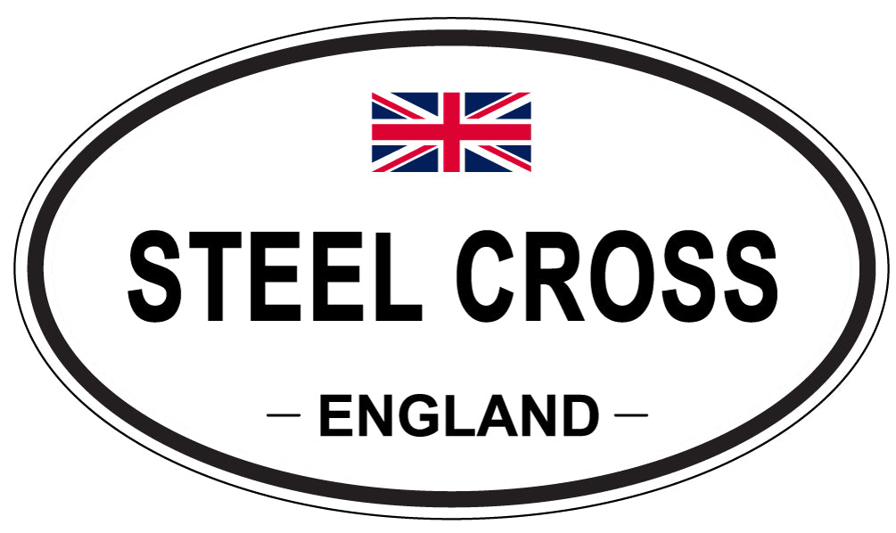 STEEL CROSS, England - Oval Magnet
