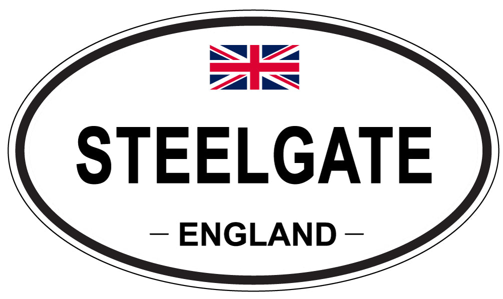 STEELGATE, ENGLAND - Oval Sticker