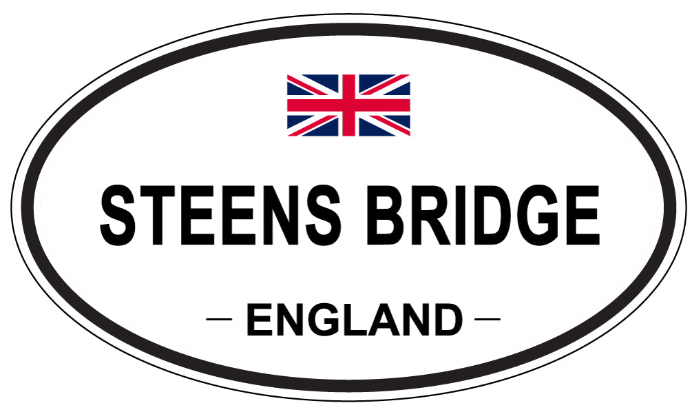 STEENS BRIDGE, ENGLAND - Oval Sticker