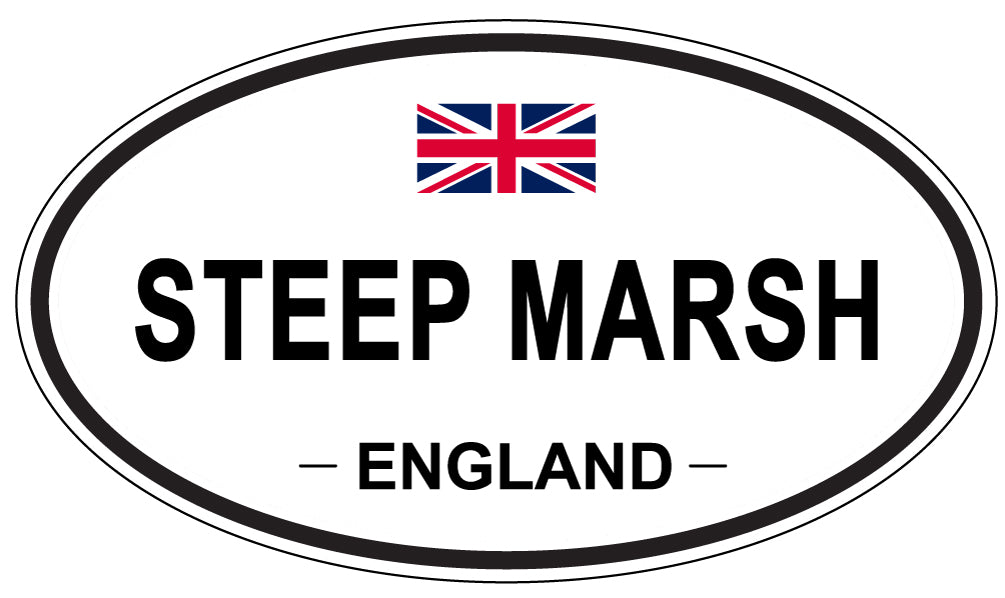 STEEP MARSH, ENGLAND - Oval Sticker