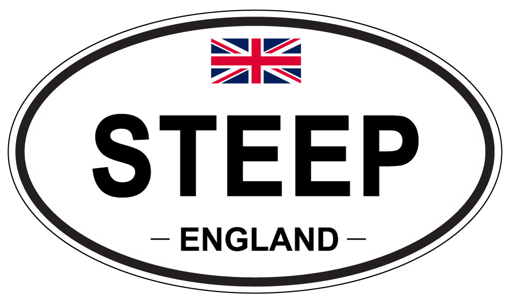 STEEP, ENGLAND - Oval Sticker