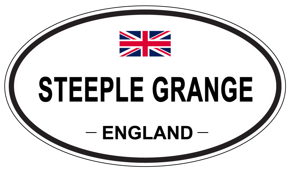 STEEPLE GRANGE, ENGLAND - Oval Sticker