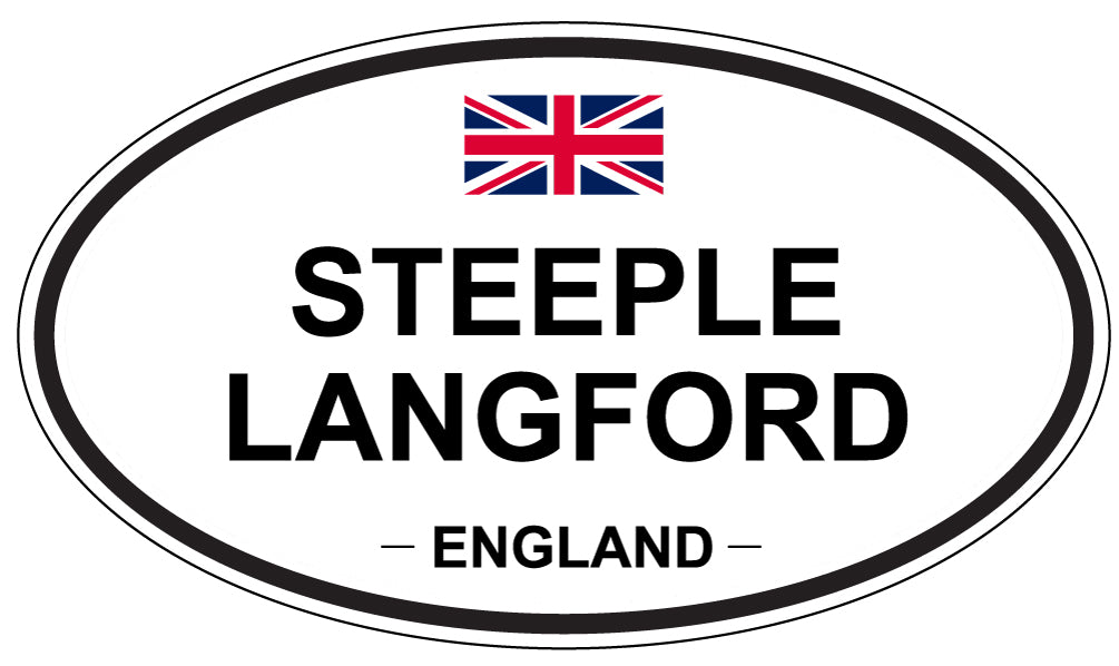STEEPLE LANGFORD, ENGLAND - Oval Sticker
