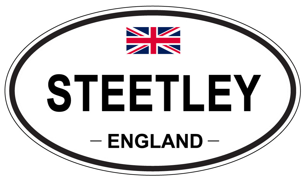 STEETLEY, ENGLAND - Oval Sticker