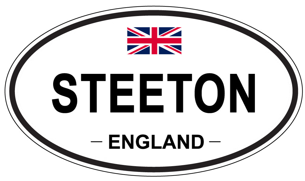 STEETON, ENGLAND - Oval Sticker