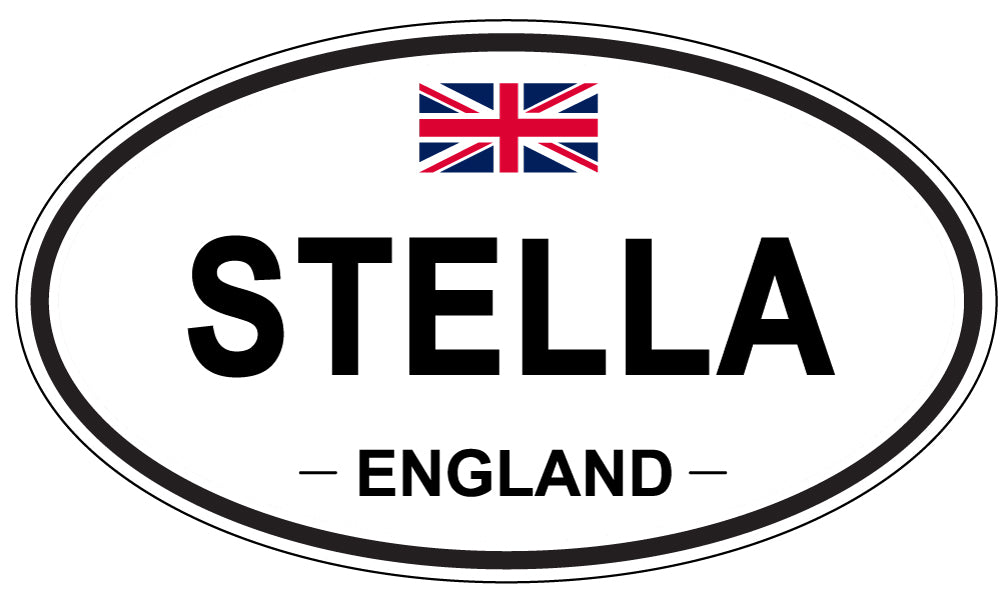 STELLA, ENGLAND - Oval Sticker