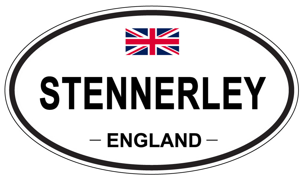 STENNERLEY, ENGLAND - Oval Sticker