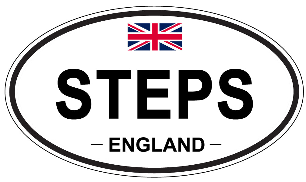 STEPS, England - Oval Magnet