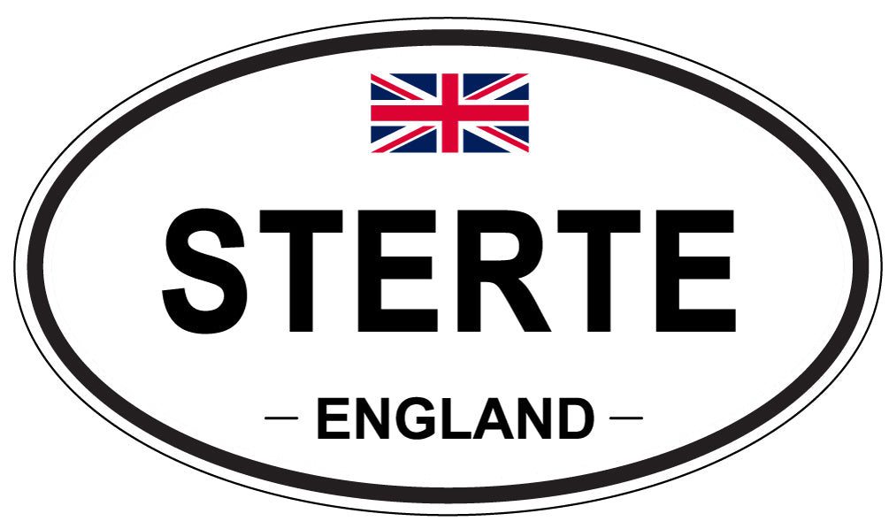 STERTE, ENGLAND - Oval Sticker