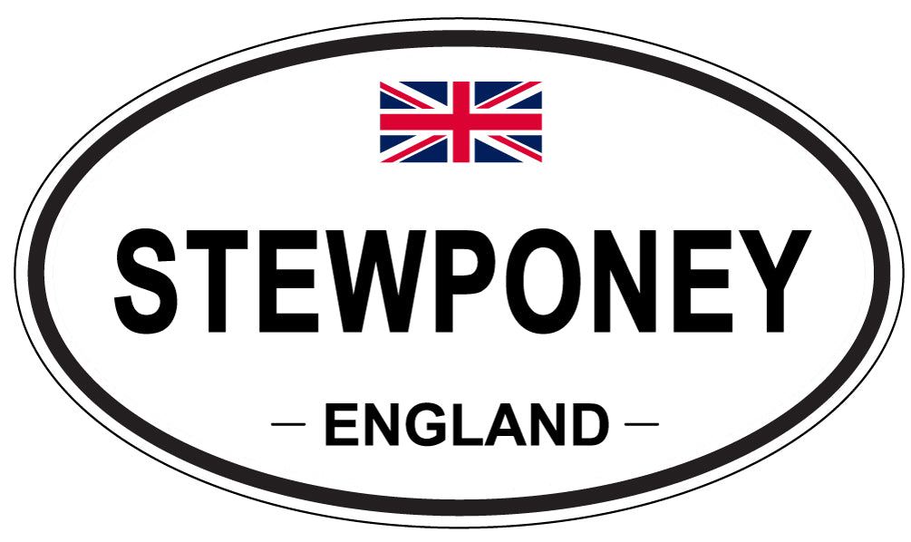 STEWPONEY, ENGLAND - Oval Sticker