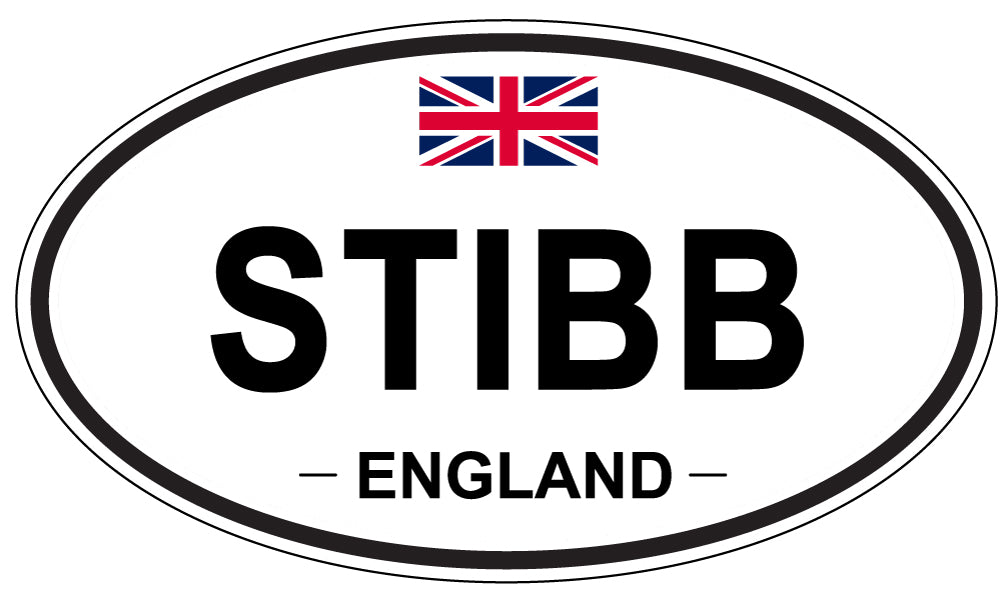 STIBB, ENGLAND - Oval Sticker