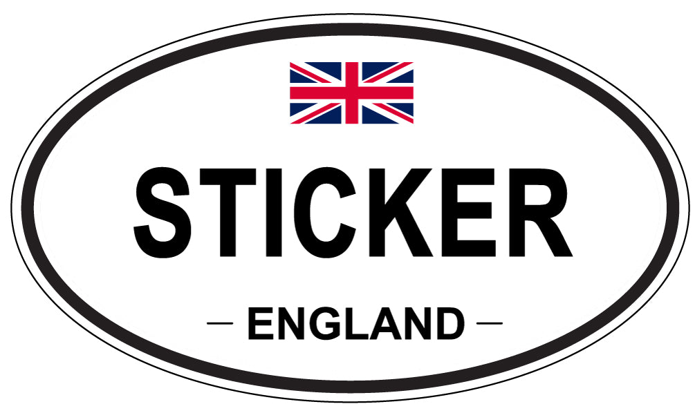 STICKER, ENGLAND - Oval Sticker