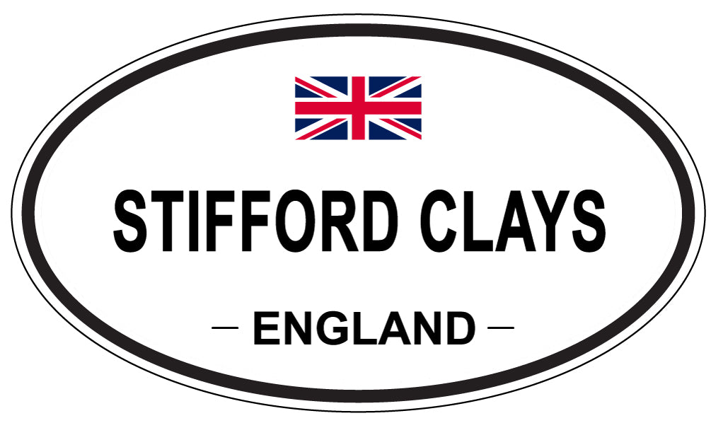 STIFFORD CLAYS, ENGLAND - Oval Sticker