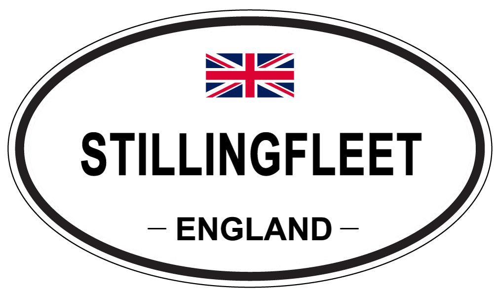STILLINGFLEET, ENGLAND - Oval Sticker