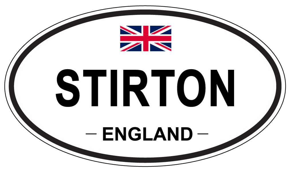 STIRTON, ENGLAND - Oval Sticker